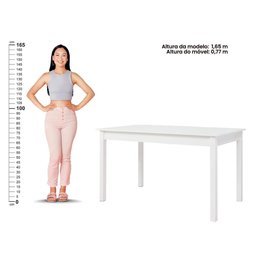 Mesa de Jantar Ditália Ja-225 Cor:branco - 4