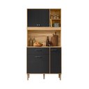 Ver imagem 2 de Cozinha Compacta Erva Doce 90cm Freijó Preto Nicioli