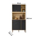 Ver imagem 4 de Cozinha Compacta Erva Doce 90cm Freijó Preto Nicioli