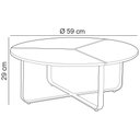Ver imagem 4 de Mesa de Centro Redonda Baixa para Sala Pés Industrial Amin L06 Couro Verde - Lyam Decor