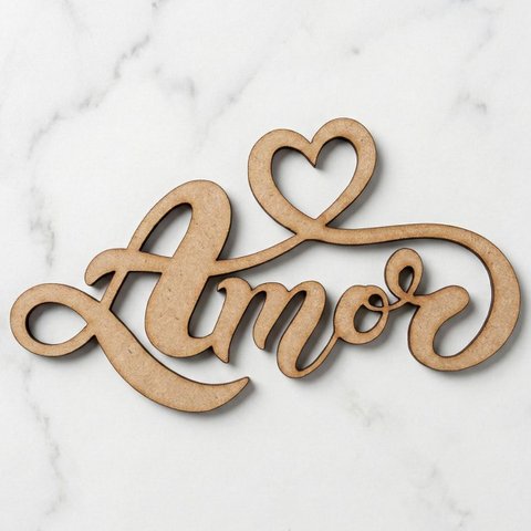 Kit 10 Peças MDF Aplique Amor