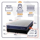 Ver imagem 3 de Conjunto Cama Box Super King c/ Molas Ensacadas Lagras Preto 193x203x66