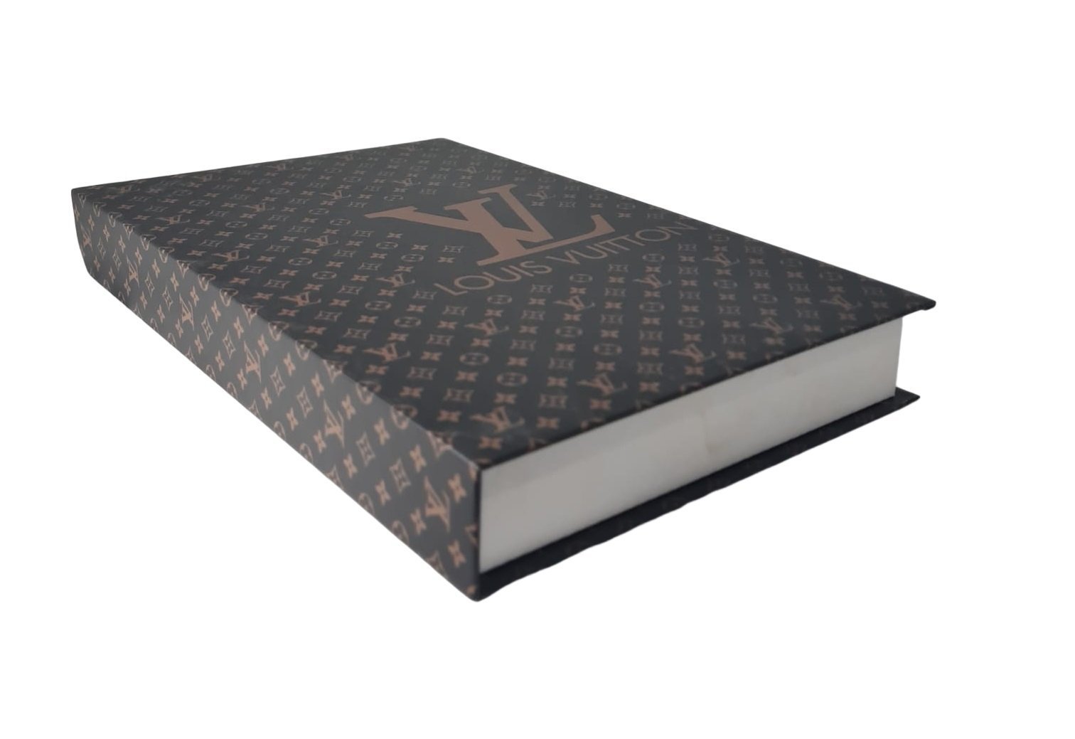 Livro Decorativo De Papel Sem, Abertura Louis Vuitton Marrom - 2