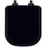 Tampa de Vaso Laqueado com Amortecedor Quadra Preto para Bacia Deca com Ferragem Preta - 1