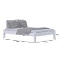 Ver imagem 2 de Cama De Casal Turca De Madeira Maciça Reforçada Branco Nemargi