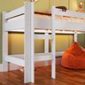 Cama Elevada Infantil Solteiro com Colchão e Escorregador Branco 93 X 202 Cm Clage Jm Móveis - 3