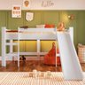 Cama Elevada Infantil Solteiro com Colchão e Escorregador Branco 93 X 202 Cm Clage Jm Móveis - 2