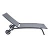 Espreguiçadeira Chaise Outdoor Externa Tamandaré Rivatti em Aluminio Tela Mesh Grafite C/ Rodinhas - 3
