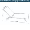Ver imagem 5 de Espreguiçadeira Chaise Outdoor Externa Tamandaré Rivatti em Aluminio Tela Mesh Grafite C/ Rodinhas