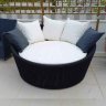 Chaise Palmeira em Corda Náutica Preta - Tecido Duna Cru - 2