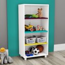 Ver imagem 1 de Nicho/Estante Infantil Arco-Íris 3 Prateleiras Branco/Colorida