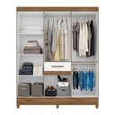 Ver imagem 3 de Guarda Roupa 8 Portas com Espelho Portugal Naturale Branco 835026 Moval
