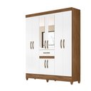 Ver imagem 1 de Guarda Roupa 8 Portas com Espelho Portugal Naturale Branco 835026 Moval