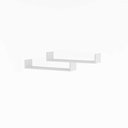 Ver imagem 2 de Kit 2 Prateleiras Nichos em U 60x15cm Mdf Branco com Suporte Flutuante Invisível