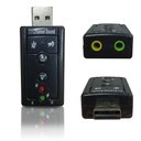 Ver imagem 2 de Adaptador Placa de Som 7.1 Usb 2.0 com Entrada P2 Fone Microfone