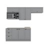 Cozinha Modulada Henn Americana 7 Peças (4aéreos+2balcões+1complemento) S/pia Cz139 Cinza-henn - 6