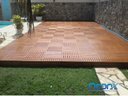 Ver mais imagens de Deck de Madeira Modular 25x25 Cm Réguas 4 Cm com Pintura Neonx Osmocolor Black