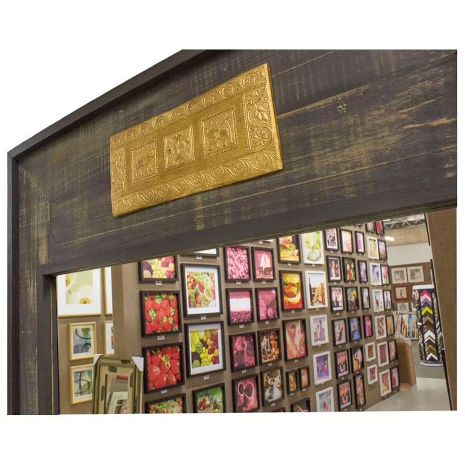 Espelho Rústico com Moldura 92cm x 134cm Decore Pronto - 2