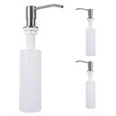Ver imagem 1 de Dispenser Dosador Kit 3 Unidades Embutir Pia Sabonete Liquido Detergente Sabao Inox Escovado Banheir