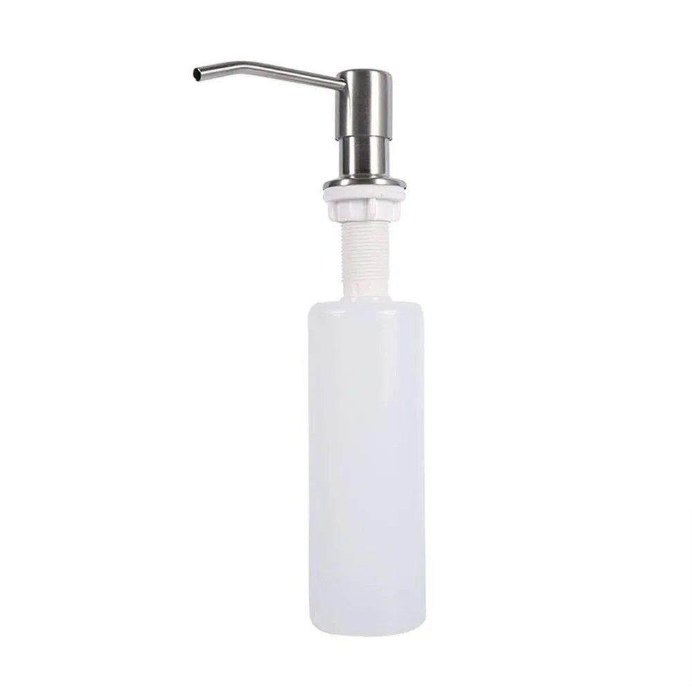 Dispenser Dosador Kit 3 Unidades Embutir Pia Sabonete Liquido Detergente Sabao Inox Escovado Banheir - 3