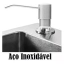 Ver imagem 2 de Dispenser Dosador Kit 3 Unidades Embutir Pia Sabonete Liquido Detergente Sabao Inox Escovado Banheir
