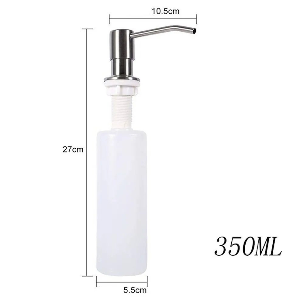 Dispenser Dosador Kit 3 Unidades Embutir Pia Sabonete Liquido Detergente Sabao Inox Escovado Banheir - 4