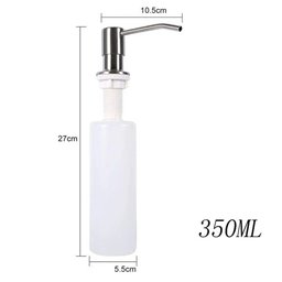 Dispenser Dosador Kit 3 Unidades Embutir Pia Sabonete Liquido Detergente Sabao Inox Escovado Banheir - 4