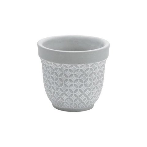 Vaso Concreto Modern Garden Cinza 16x16x15 cm