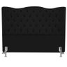 Cabeceira Cama Box Casal King 198 Cm Com Puff Baú Preto - 4
