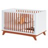 Berço Redondo 2 Em 1 Mini Cama Com Colchão Coleção Sambalelê - mel/branco - 6