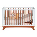 Ver imagem 1 de Berço Redondo 2 Em 1 Mini Cama Com Colchão Coleção Sambalelê - mel/branco