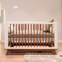 Ver imagem 2 de Berço Redondo 2 Em 1 Mini Cama Com Colchão Coleção Sambalelê - mel/branco