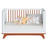Berço Redondo 2 Em 1 Mini Cama Com Colchão Coleção Sambalelê - mel/branco - 10