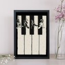 Ver imagem 1 de Quadro Artístico Beatles - Piano 45x34cm:moldura Preta