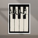 Ver imagem 2 de Quadro Artístico Beatles - Piano 45x34cm:moldura Preta