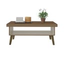 Ver imagem 1 de Mesa de Centro Lucca Artely - Pinho Com Off White