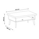 Ver imagem 7 de Mesa de Centro Lucca Artely - Pinho Com Off White