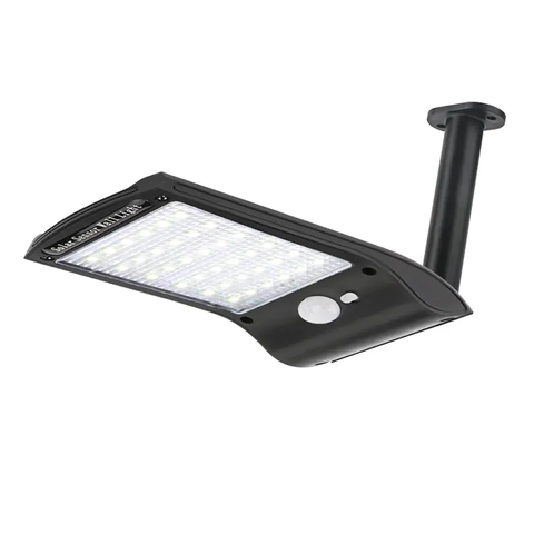 Luminaria Solar 36 Leds De Parede Sensor De Movimento Giratório