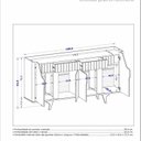 Ver imagem 3 de Aparador Buffet Portas em MDF Ripado Real Pés de Madeira Maciça Danúbio Marrom/Fendi/Freijó