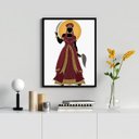 Ver imagem 1 de Quadro Decorativo Orixá Iansã 33x24cm:madeira Preta