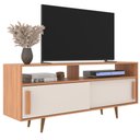 Ver imagem 1 de Rack de Tv até 55 Pol. Segovia com 2 Portas - Branco / Freijo