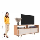 Ver imagem 5 de Rack de Tv até 55 Pol. Segovia com 2 Portas - Branco / Freijo