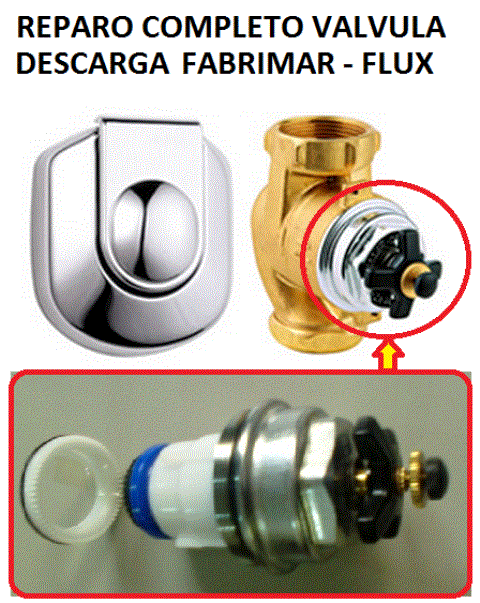 Reparo Válvula Descarga Fabrimar Flux Completo - 06134 - 2