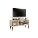 Ver imagem 2 de RACK RETRO LYON PES EM MADEIRA PARA TV ATÉ 42 POLEGADAS - Creme