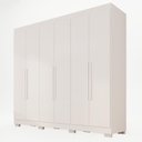 Ver imagem 2 de Guarda-Roupa Casal 100% MDF 6 Portas e 2 Gavetas 177cm Multimóveis Branco