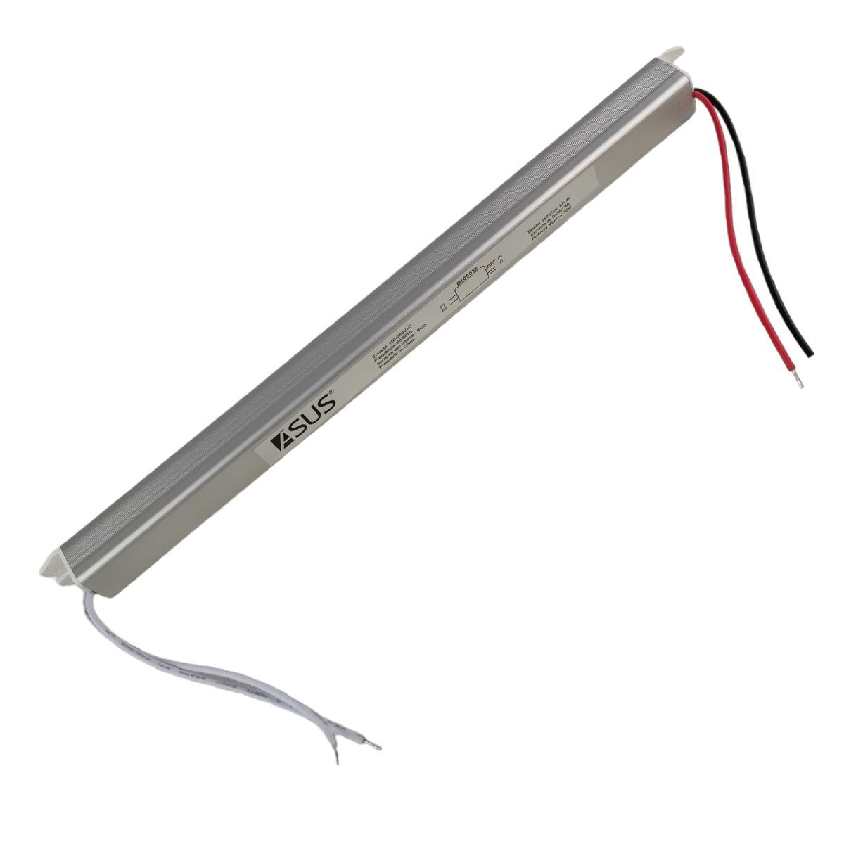 Fonte Slim Drive 36W 12V 3A Perfil Fita Led Bivolt Lustre Luminaria IP20 Leva pro pet D105036