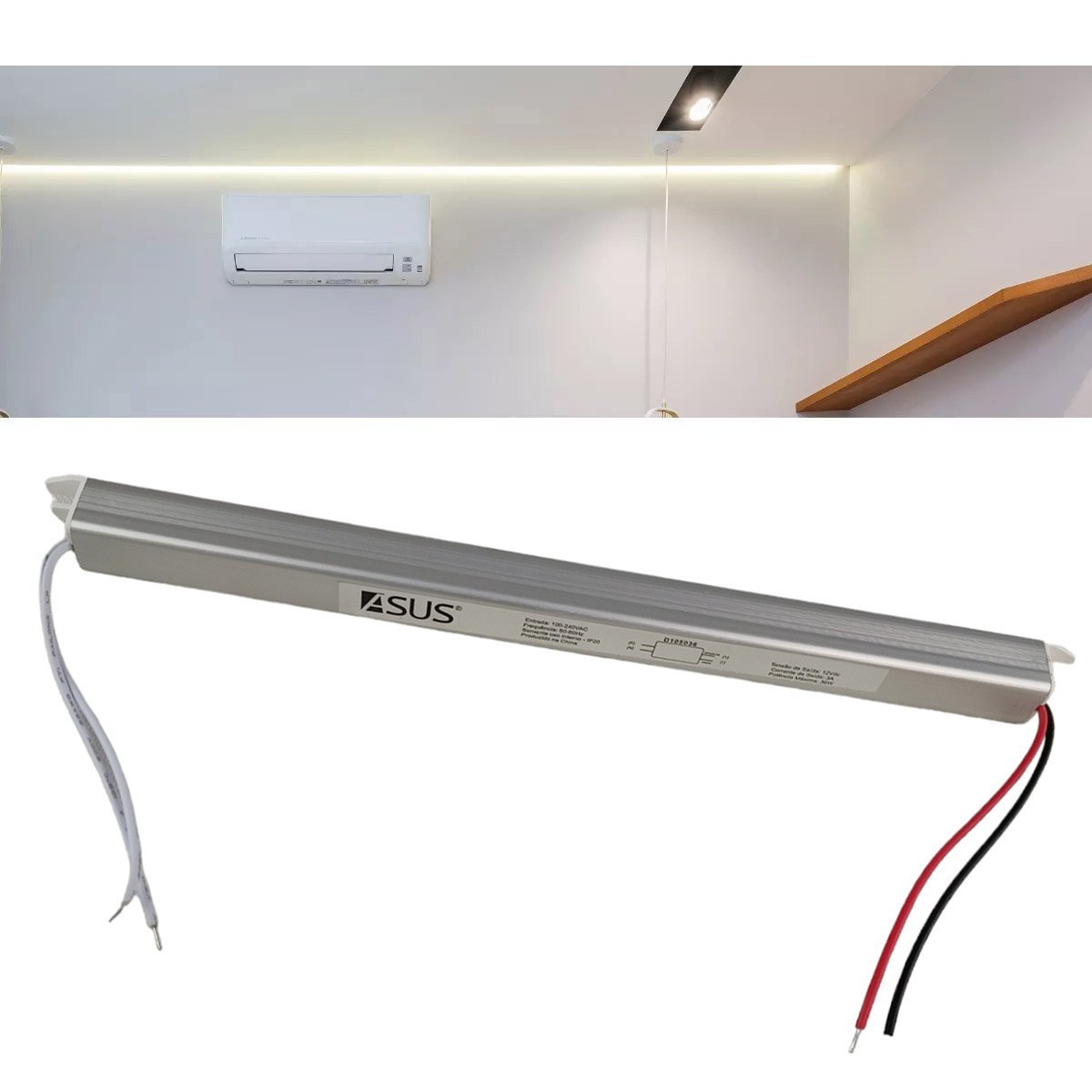 Fonte Slim Drive 36W 12V 3A Perfil Fita Led Bivolt Lustre Luminaria IP20 Leva pro pet D105036 - 3