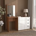 Ver imagem 1 de Cômoda para Quarto 4 Gavetas com Espelho Porto Branco/Freijó