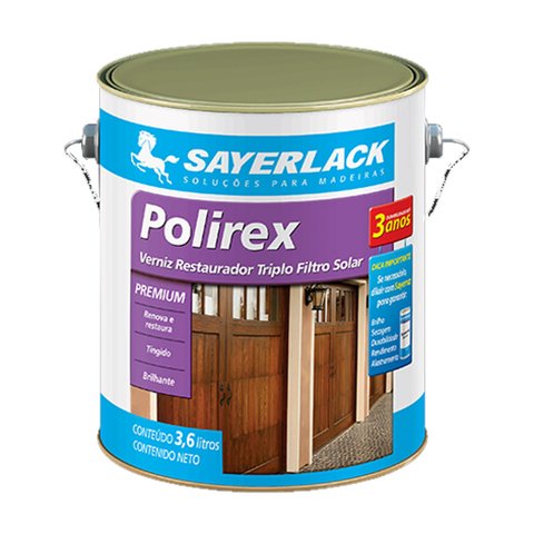 Verniz Polirex Mogno Triplo Filtro Solar 3,6l - Sayerlack
