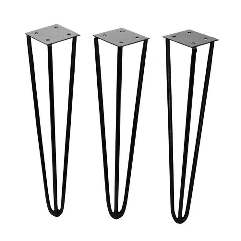 Pé de Ferro Hairpin Legs 30 Cm Preto